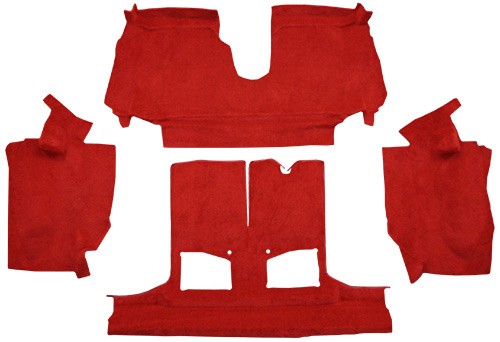 1994-1996 Chevy Corvette Conv Rear Cutpile Molded Replacement Carpet Kit w/ Mass Backing - 4-Piece - product details image 2