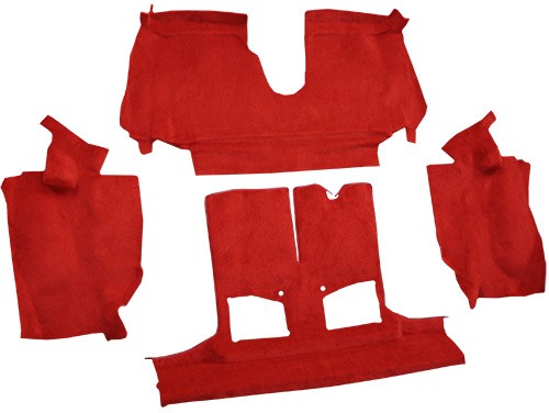 1994-1996 Chevy Corvette Conv Rear Cutpile Molded Replacement Carpet Kit w/ Mass Backing - 4-Piece - product details image 3