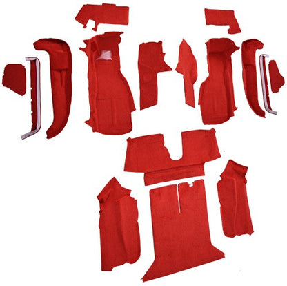 1992-1993 Chevy Corvette Coupe w/ 1 Dr Latch Cutpile Replacement Carpet Kit w/ Mass Backing - 16-Piece - product details imag