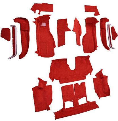 1992-1993 Chevy Corvette Conv w/ 1 Dr Latch Cutpile Replacement Carpet Kit w/ Mass Backing - 16-Piece - product details image