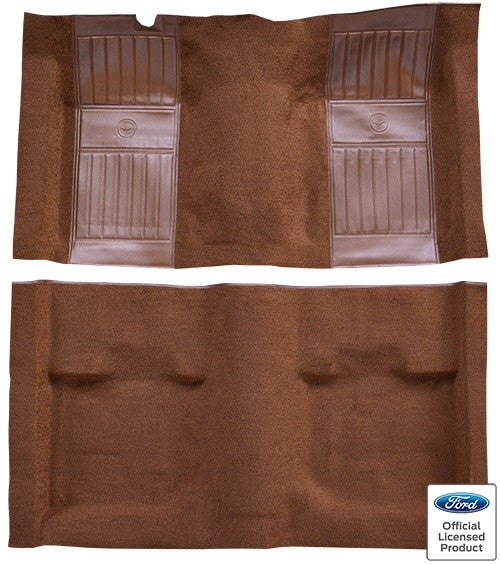 1971-1973 Ford Mustang Mach 1 w/ 2 Ginger Pony Ins w/o Shift Nylon Replacement Carpet Kit - 2-Piece - product details image 2