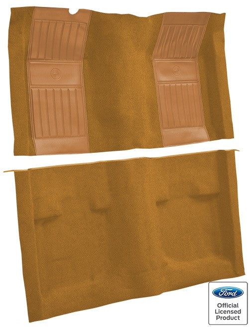 1971-1973 Ford Mustang Mach 1 w/ 2 Med Saddle Pony Ins w/o Nylon Replacement Carpet Kit - 2-Piece - product details image 3
