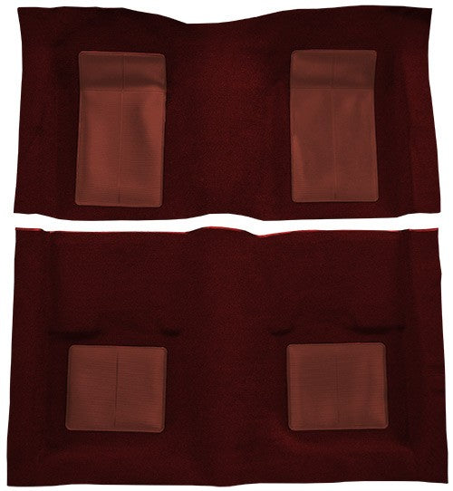 1969 Ford Mustang Mach I w/ 4 Maroon Ins w/o Shift Cut FB Nylon Replacement Carpet Kit - 2-Piece - product details image 2