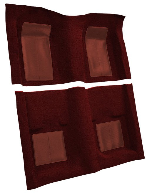 1969 Ford Mustang Mach I w/ 4 Maroon Ins w/o Shift Cut FB Nylon Replacement Carpet Kit - 2-Piece - product details image 3