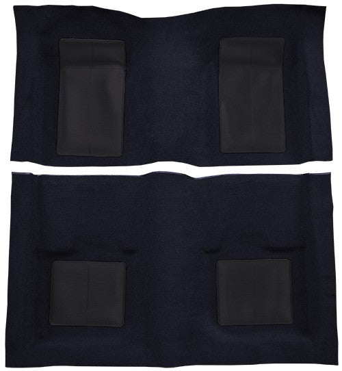 1969 Ford Mustang Mach I w/ 4 Dk Blue Ins w/o Shift Cut FB Nylon Replacement Carpet Kit - 2-Piece - product details image 2