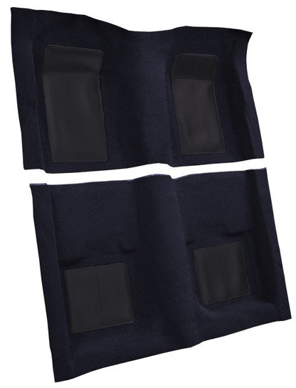 1969 Ford Mustang Mach I w/ 4 Dk Blue Ins w/o Shift Cut FB Nylon Replacement Carpet Kit - 2-Piece - product details image 3