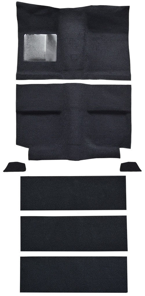 1964 Ford Mustang Fastback w/ Folddowns w/o Shifter Hole Nylon Molded Replacement Carpet Kit - 7-Piece - product details imag