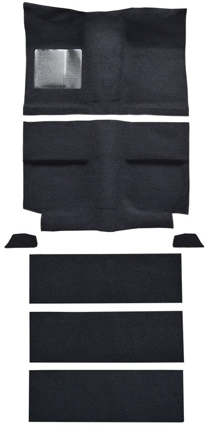 1964 Ford Mustang Fastback w/ Folddowns w/o Shifter Hole Nylon Molded Replacement Carpet Kit - 7-Piece - product details imag