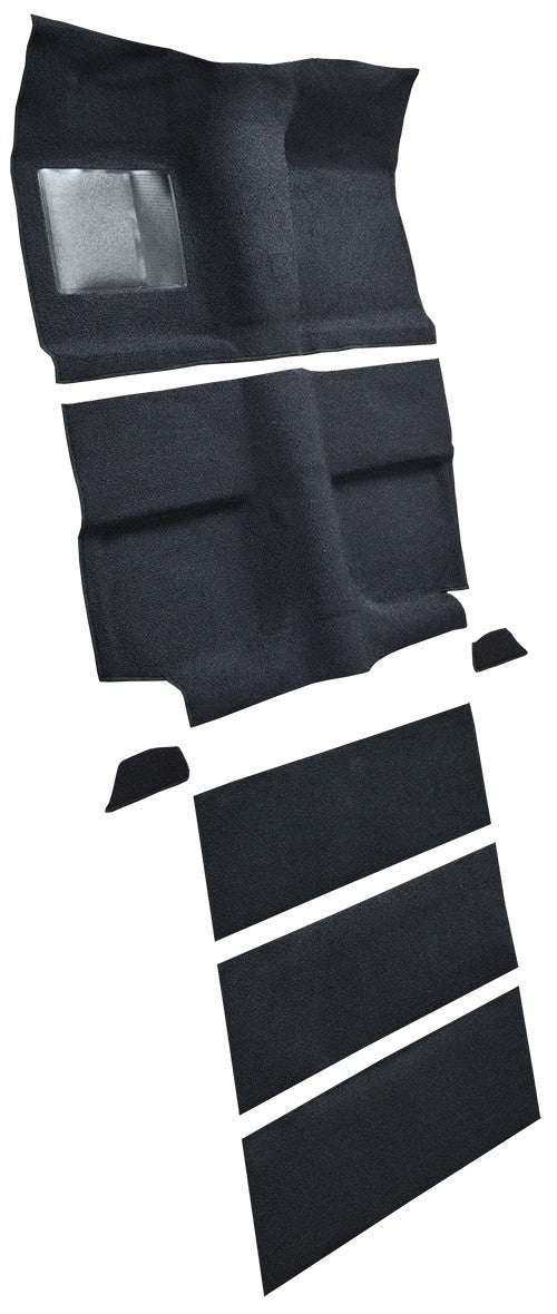 1964 Ford Mustang Fastback w/ Folddowns w/o Shifter Hole Nylon Molded Replacement Carpet Kit - 7-Piece - product details imag
