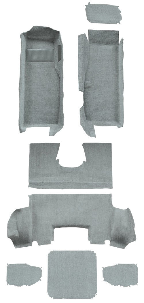 1997-2004 Chevrolet Corvette Coupe Cutpile Molded Replacement Carpet Kit with Mass Backing - 8-Piece - product details image 