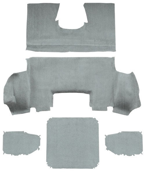 1997-2004 Chevy Corvette Coupe Rear Cutpile Molded Replacement Carpet Kit w/ Mass Backing - 5-Piece - product details image 2