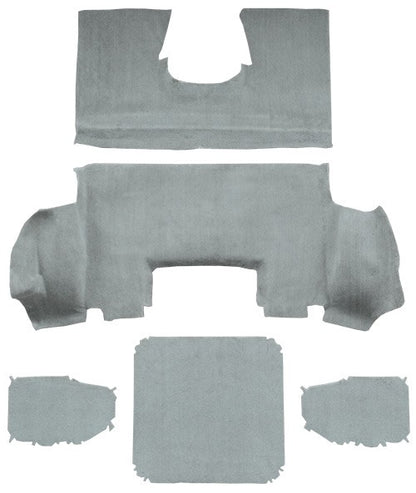 1997-2004 Chevy Corvette Coupe Rear Cutpile Molded Replacement Carpet Kit w/ Mass Backing - 5-Piece - product details image 2