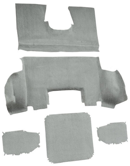 1997-2004 Chevy Corvette Coupe Rear Cutpile Molded Replacement Carpet Kit w/ Mass Backing - 5-Piece - product details image 3