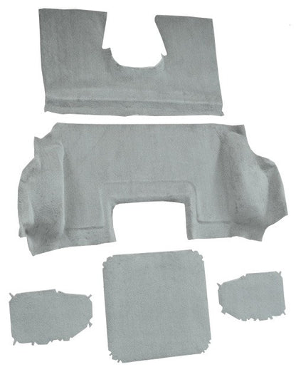 1998-2000 Chevrolet Corvette Convertible Rear with Pad Cutpile Molded Replacement Carpet Kit - 5-Piece - product details imag
