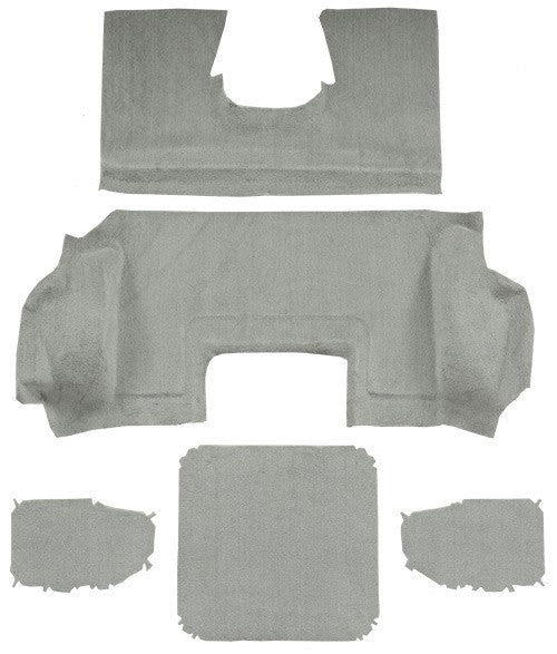 1998-2000 Chevy Corvette Conv Rear Cutpile Molded Replacement Carpet Kit w/ Mass Backing - 5-Piece - product details image 2