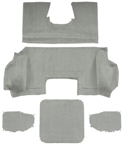 1998-2000 Chevy Corvette Conv Rear Cutpile Molded Replacement Carpet Kit w/ Mass Backing - 5-Piece - product details image 2