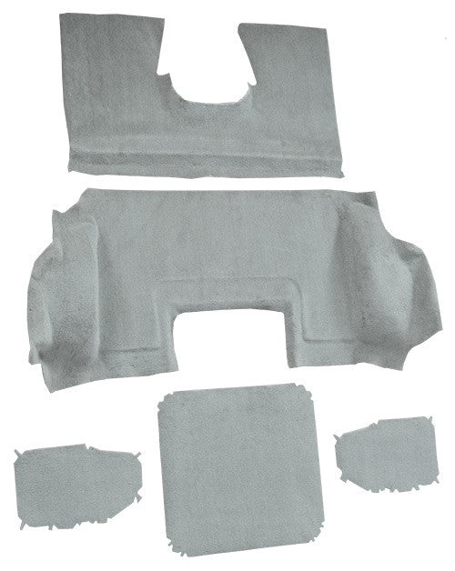1998-2000 Chevy Corvette Conv Rear Cutpile Molded Replacement Carpet Kit w/ Mass Backing - 5-Piece - product details image 3