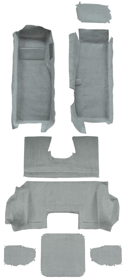 1998-2000 Chevy Corvette Convertible Cutpile Molded Replacement Carpet Kit w/ Mass Backing - 8-Piece - product details image 