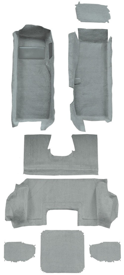 1998-2000 Chevy Corvette Convertible Cutpile Molded Replacement Carpet Kit w/ Mass Backing - 8-Piece - product details image 