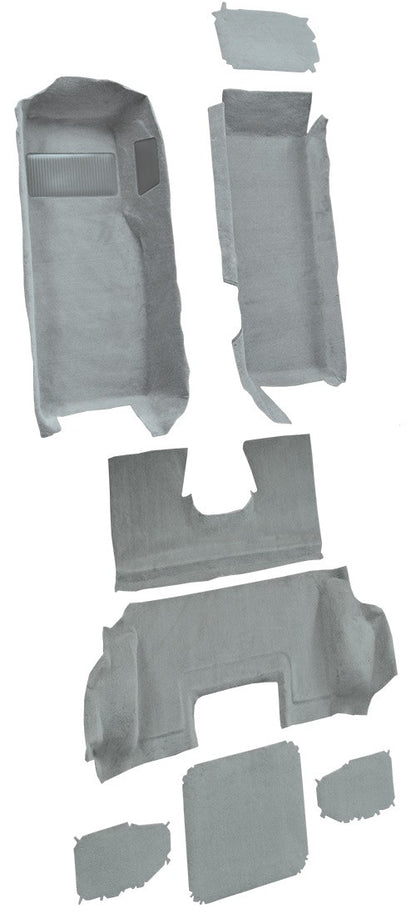 1998-2000 Chevy Corvette Convertible Cutpile Molded Replacement Carpet Kit w/ Mass Backing - 8-Piece - product details image 