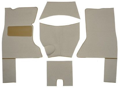 1953-1955 Chevrolet Corvette Complete Grospoint Replacement Carpet Kit - 5-Piece - product details image 2