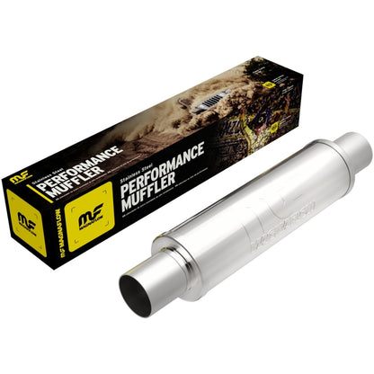 Magnaflow 2.5 inch in/out Stainless Steel MAGNAPACK Muffler Round 10416
