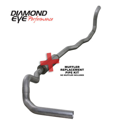 Diamond Eye K4211A-RP 4" Aluminized Turbo Back For 89-93 Dodge 5.9L 4x4