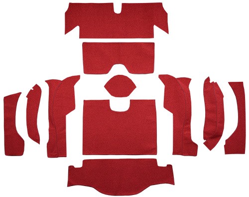 1964 Chevrolet Corvette Coupe Rear No Pad Loop Replacement Carpet Kit - 11-Piece - product details image 2