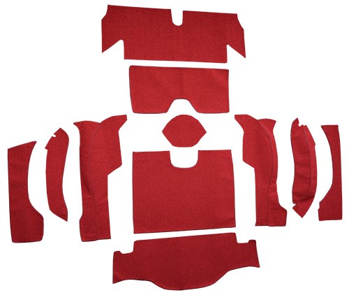 1964 Chevrolet Corvette Coupe Rear No Pad Loop Replacement Carpet Kit - 11-Piece - product details image 3
