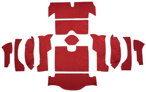 1963 Chevrolet Corvette Coupe Rear with 36 Gallon Tank No Pad Loop Replacement Carpet Kit - 13-Piece - product details image 