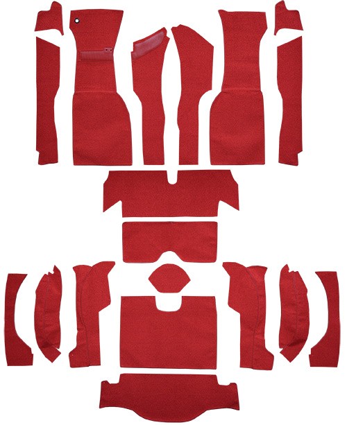 1963 Chevy Corvette Coupe Complete Foam Without Tool Box Cut Loop Replacement Carpet Kit - 19-Piece - product details image 2
