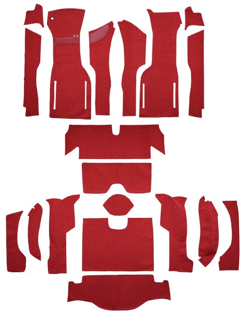 1964 Chevrolet Corvette Coupe Complete Foam Loop Replacement Carpet Kit - 19-Piece - product details image 2