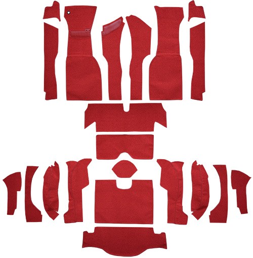 1963 Chevy Corvette Coupe Complete w/ 36 Gallon Tank Foam Loop Replacement Carpet Kit - 21-Piece - product details image 2