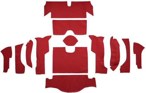 1964 Chevrolet Corvette Coupe Rear with 36 Gallon Tank Foam Loop Replacement Carpet Kit - 13-Piece - product details image 2