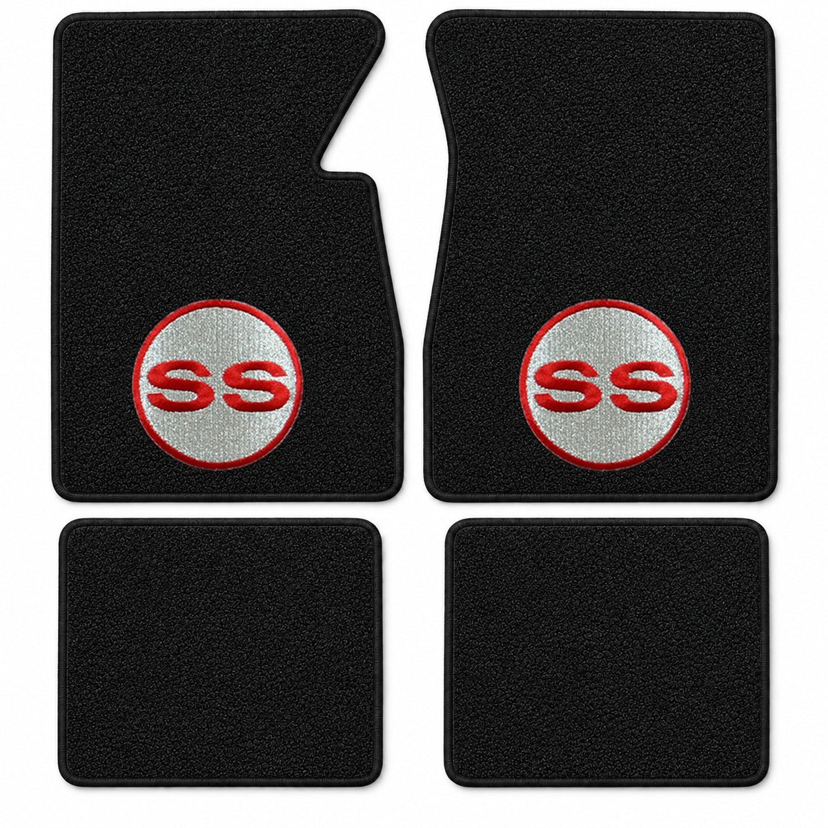 1965-1970 Chevy Impala Loop Floor Mats with Embroidered Logo Choices - 4-Piece - product details image 22