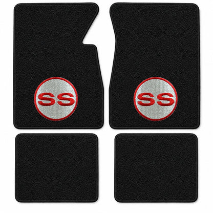 1965-1970 Chevy Impala Loop Floor Mats with Embroidered Logo Choices - 4-Piece - product details image 22