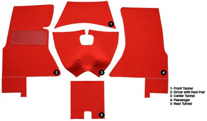 1959 C1 Corvette Complete Carpet Set Foam Tuxedo Loop