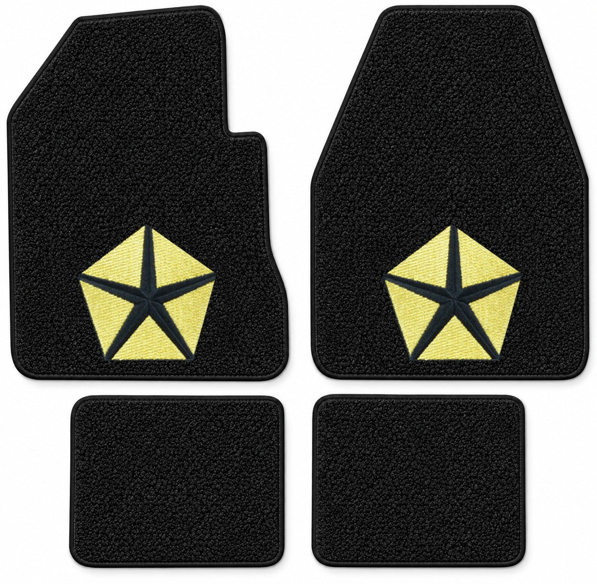 1971-1973 Dodge Charger 4spd Loop Floor Mats with Embroidered Logo Choices - 4-Piece - product details image 13