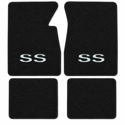 1965-1970 Chevy Impala Loop Floor Mats with Embroidered Logo Choices - 4-Piece - product details image 25