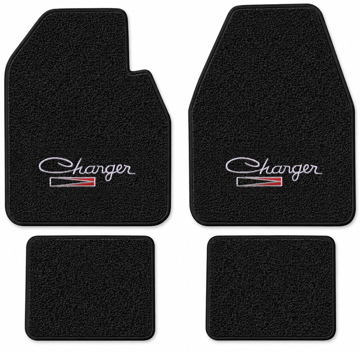 1966-1970 Dodge Charger Auto Loop Floor Mats with Embroidered Logo Choices - 4-Piece - product details image 15