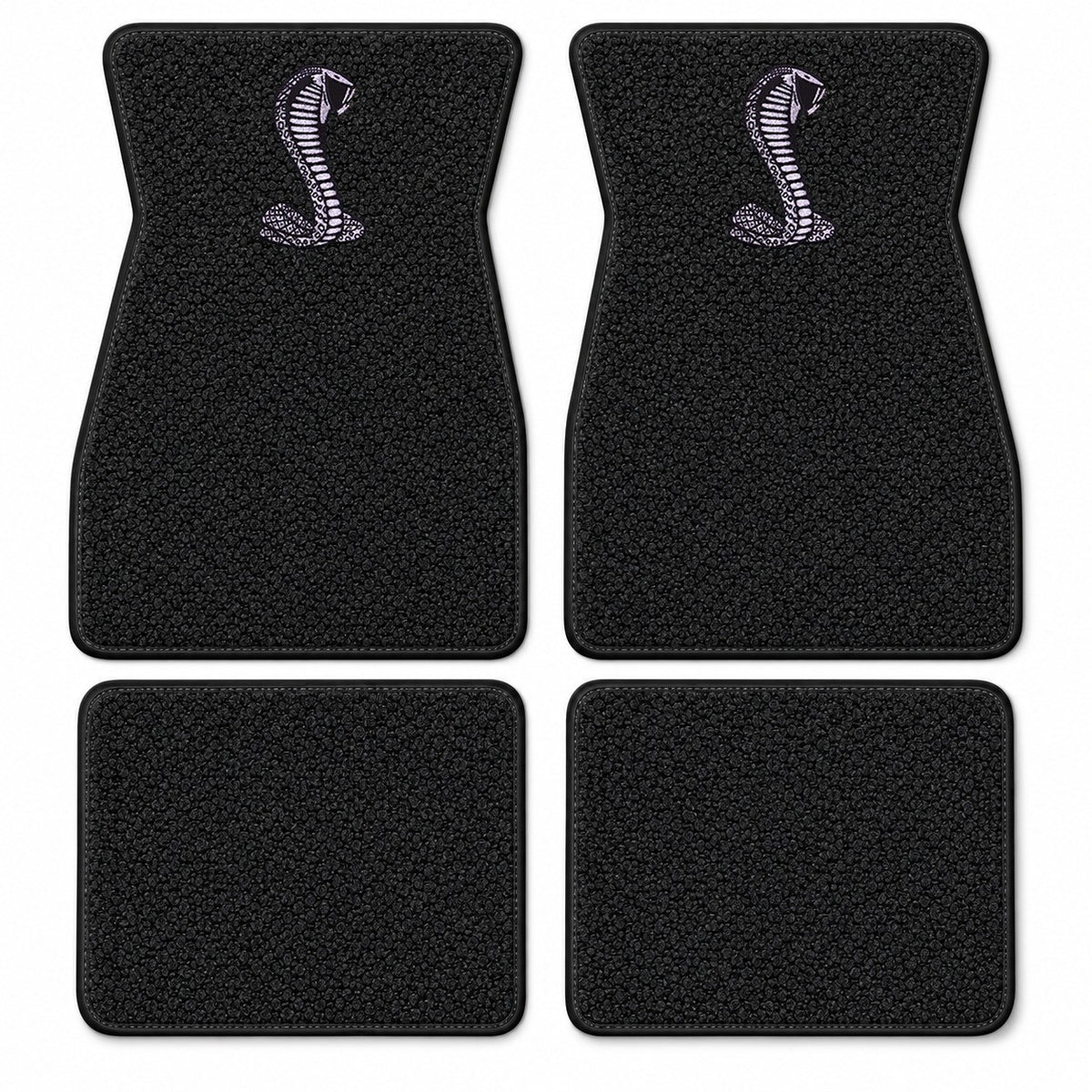 1964-1968 Ford Mustang Loop Floor Mats with Embroidered Logo Choices - 4-Piece - product details image 19