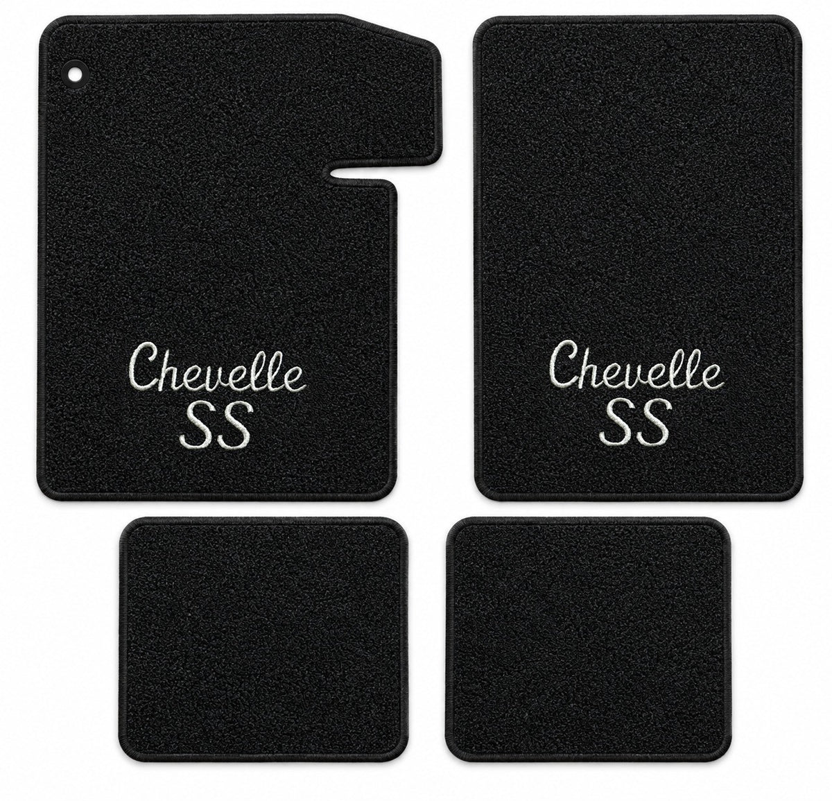 1964-1967 Chevy Chevelle Loop Floor Mats with Embroidered Logo Choices - 4-Piece - product details image 22