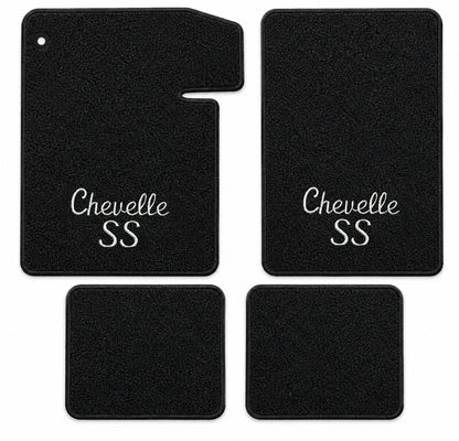 1964-1967 Chevy Chevelle Loop Floor Mats with Embroidered Logo Choices - 4-Piece - product details image 22