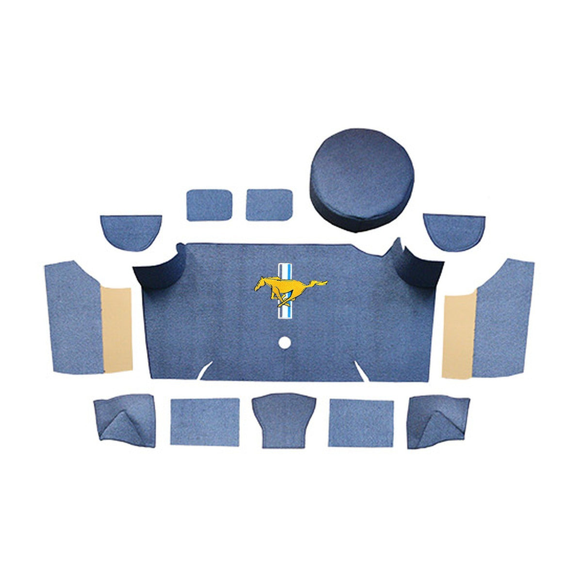 1967-1968 Ford Mustang Fastback Nylon Trunk Kit with Boards - 13-Piece - product details image 12