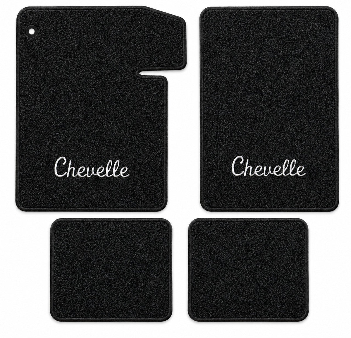 1964-1967 Chevy Chevelle Loop Floor Mats with Embroidered Logo Choices - 4-Piece - product details image 24