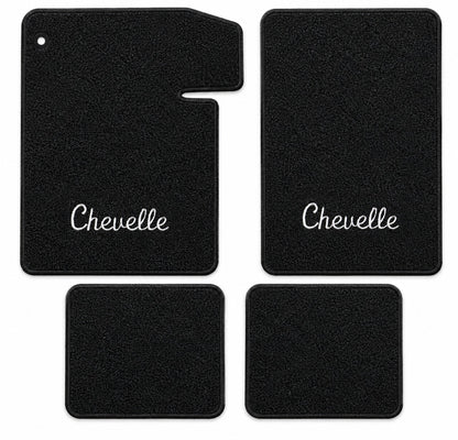1964-1967 Chevy Chevelle Loop Floor Mats with Embroidered Logo Choices - 4-Piece - product details image 24