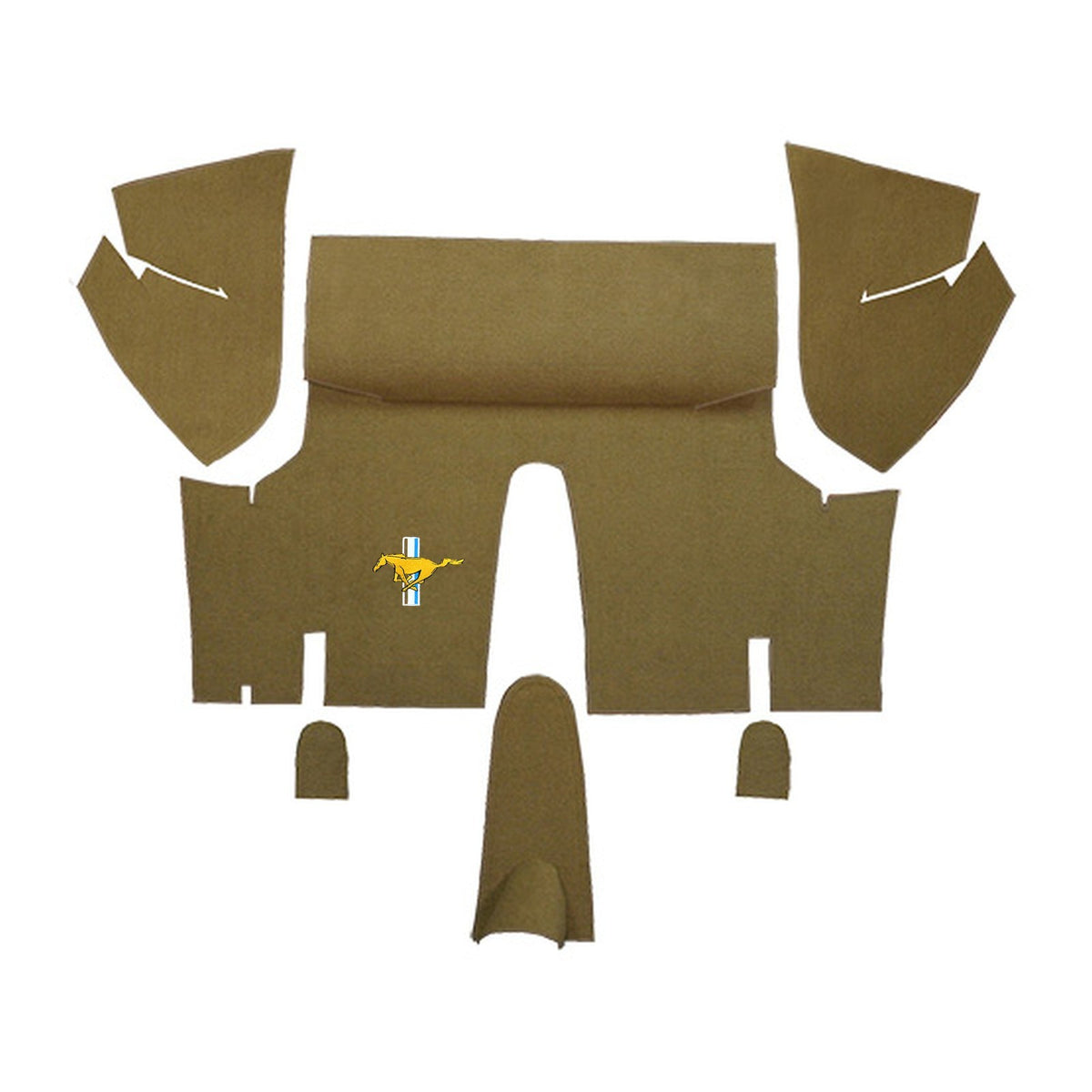 1971-1973 Ford Mustang Coupe Nylon Trunk Kit Floor Only - 6-Piece - product details image 12
