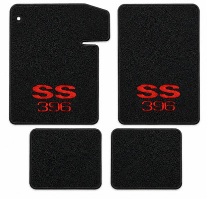 1964-1967 Chevy Chevelle Loop Floor Mats with Embroidered Logo Choices - 4-Piece - product details image 26
