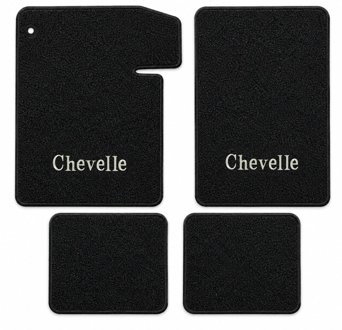 1964-1967 Chevy Chevelle Loop Floor Mats with Embroidered Logo Choices - 4-Piece - product details image 27
