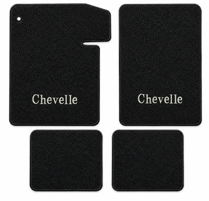 1964-1967 Chevy Chevelle Loop Floor Mats with Embroidered Logo Choices - 4-Piece - product details image 27